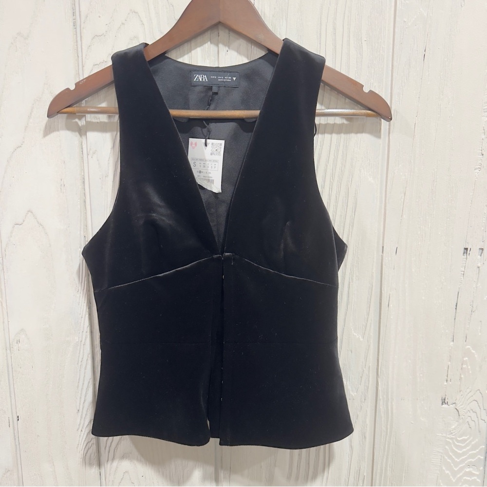 Zara velvet vest top size S